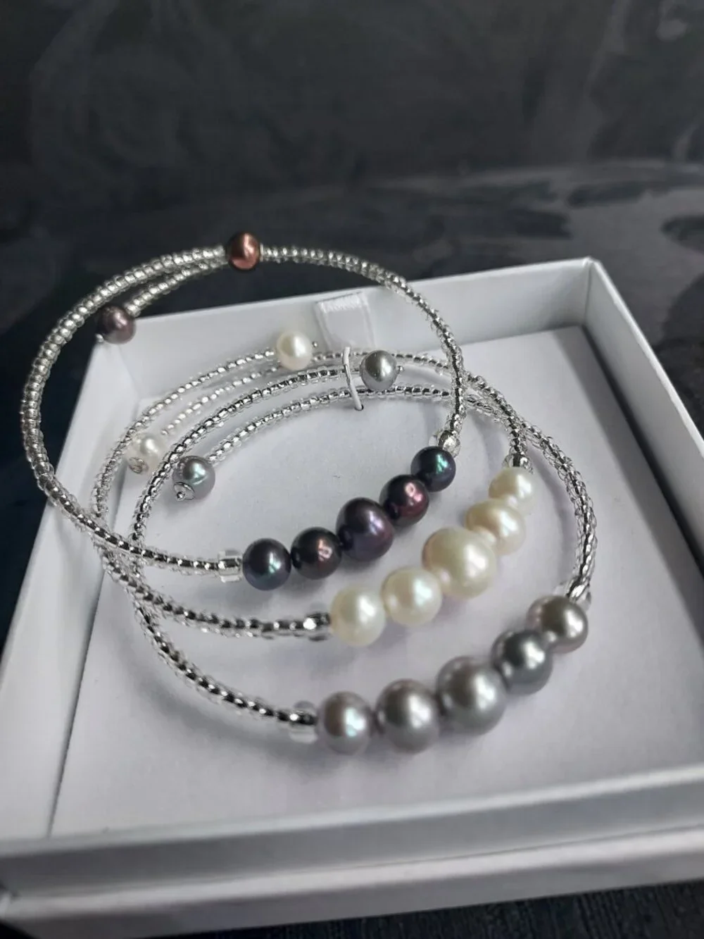 Jtv pearl bracelet set of 3